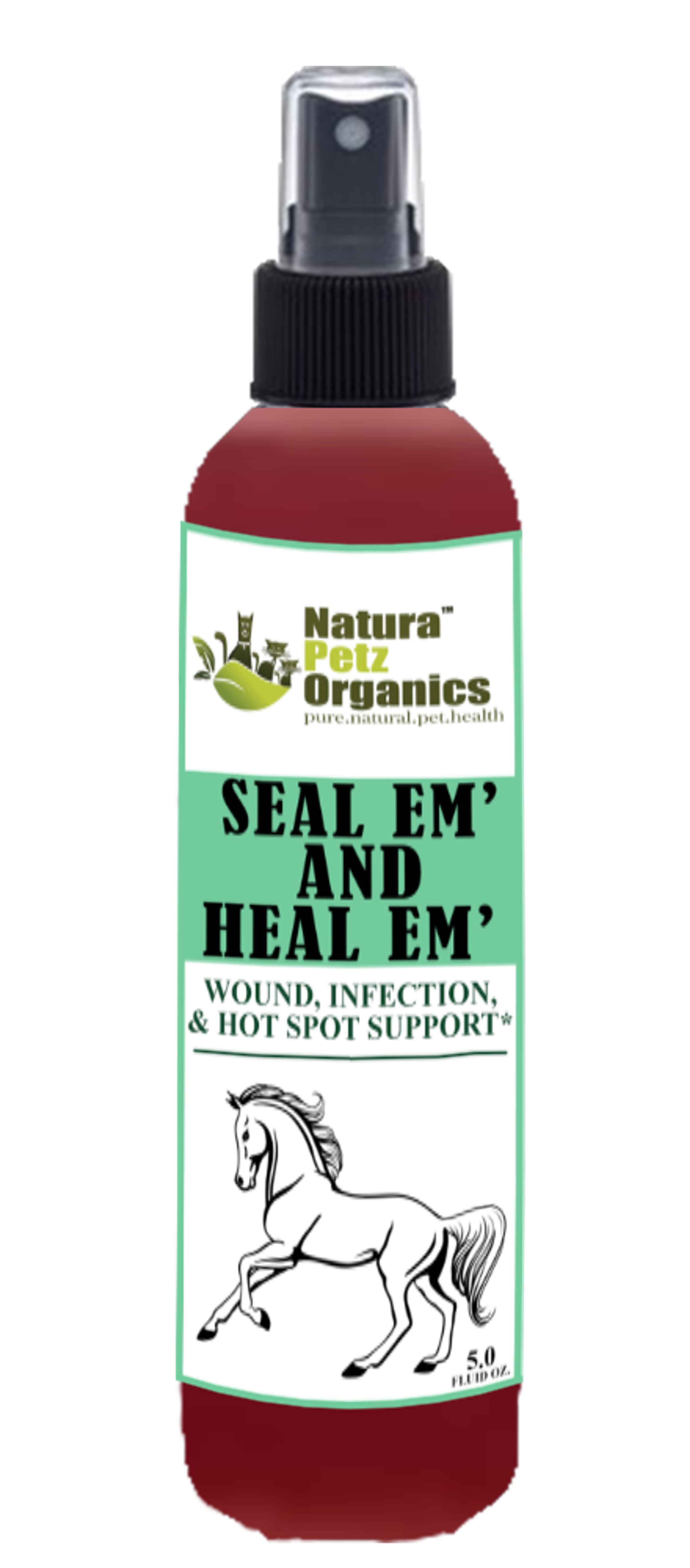 Seal Em And Seal Em Horse Spray Tincture - Wound, Infection Ulcer Bite Bleeding &amp; Hot Spot Support*