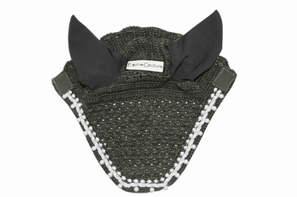 Equine Couture Fly Bonnet with Pearls and Crystals